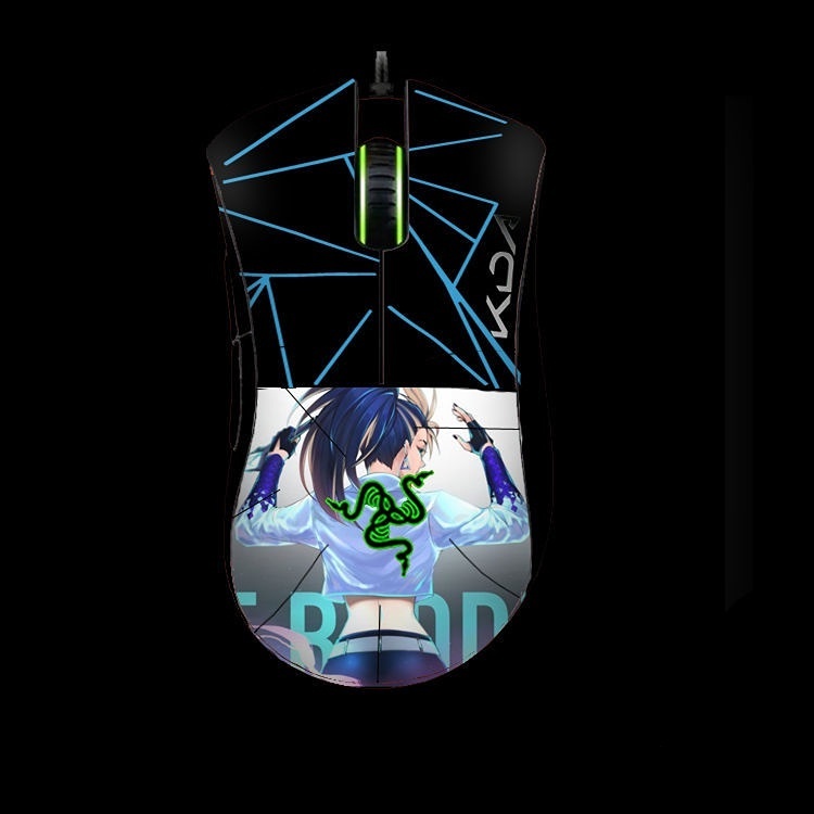 Miếng Dán Chống Trượt Màu Đen Nhám Họa Tiết Hoạt Hình Cho Razer DeathAdder Essential V2 Pro V2 Mini