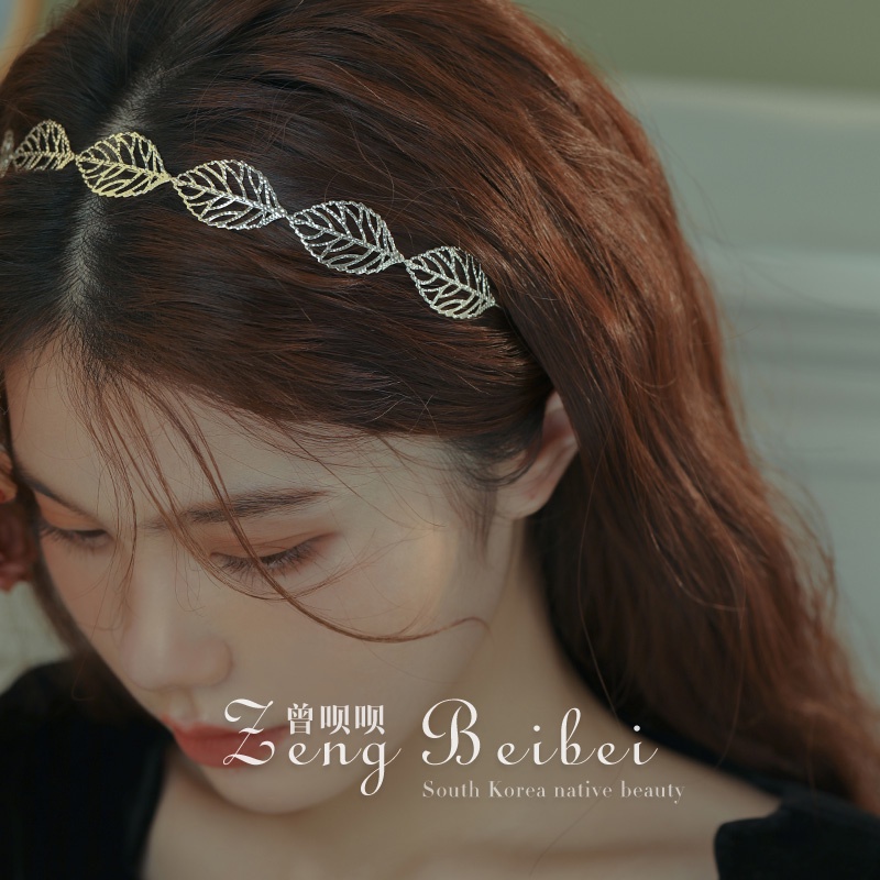 Kẹp Tóc Họa Tiết Chiếc Lá Mạ Vàng Thời Trang Cho Nữ