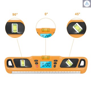 Digital Torpedo Level Protractor Magnetic 4x90°Measuring Range Electronic Angle Grader Inclinometer Electronic Level with   Magnets Incline Test Ruler