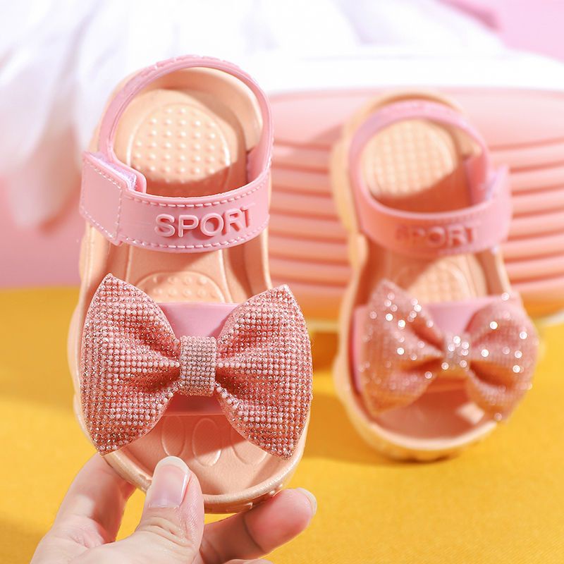 Xăng đan Đính Nơ Phong Cách Công Chúa Thời Trang Mùa Hè Cho Bé Gái