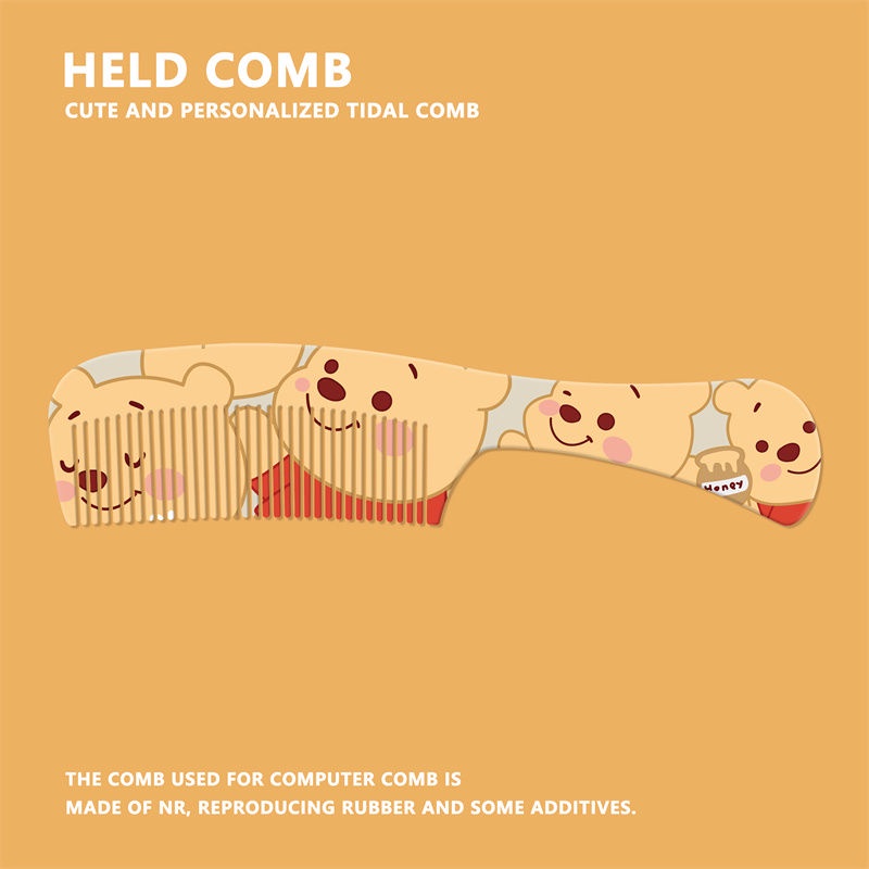 Lược Chải Tạo Kiểu Tóc In Hoạt Hình Gấu Pooh Winnie Dễ Thương