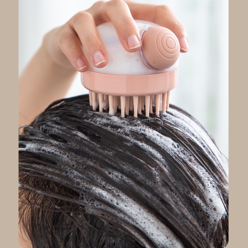 Bàn Chải Gội Đầu Mát Xa Da Đầu Bằng Silicone Tiện Dụng Dành Cho Nữ
