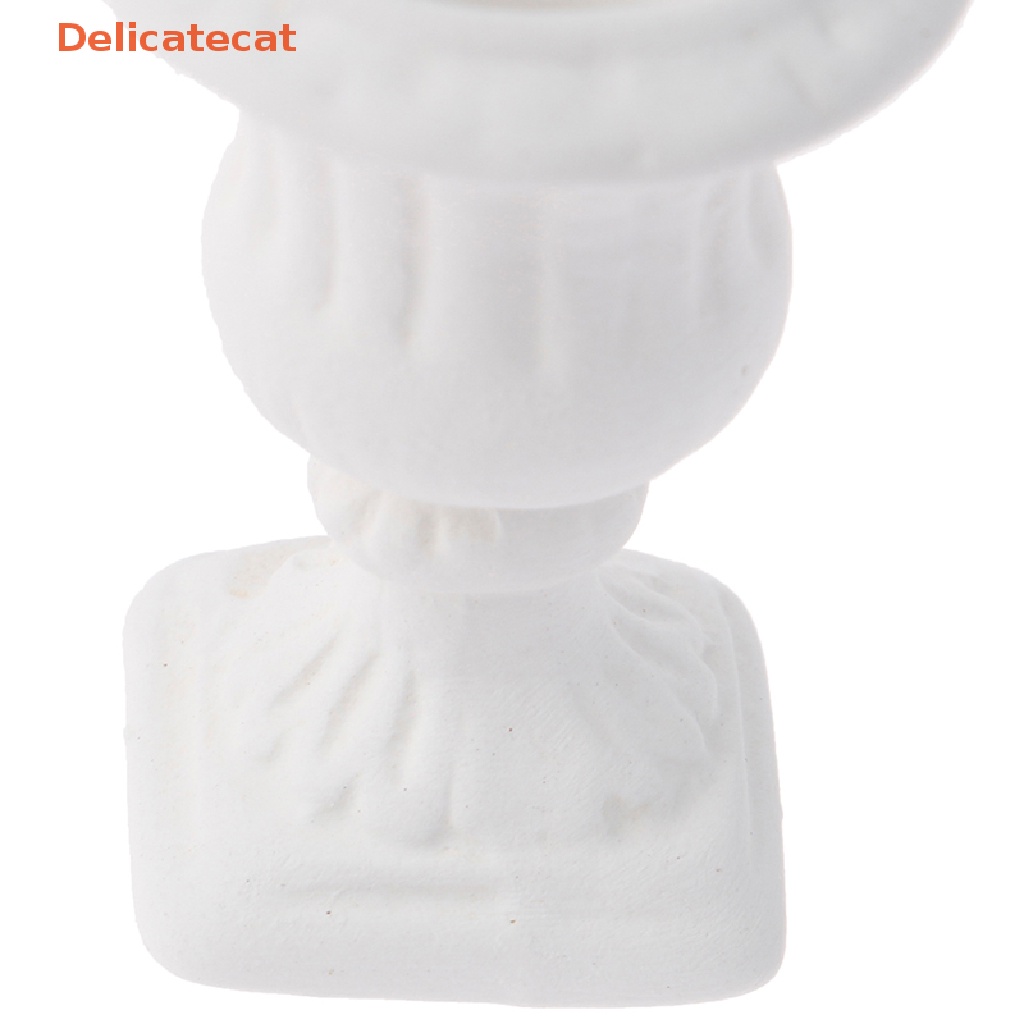 Bộ 2 Chậu Hoa Trắng Tỷ Lệ 1: 12 Dùng Trang Trí Nhà Búp Bê