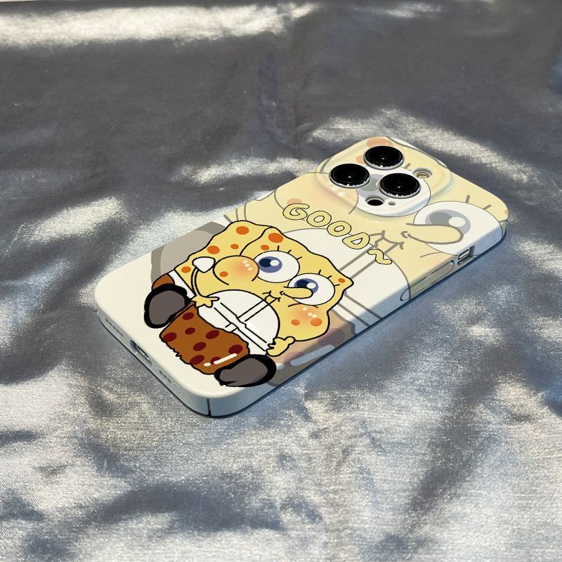 Ốp Điện Thoại Cứng Hình SpongeBob Cho Iphone 11promax 13promax 14 / 12 / 11x / xr 8plus xs max 14promax