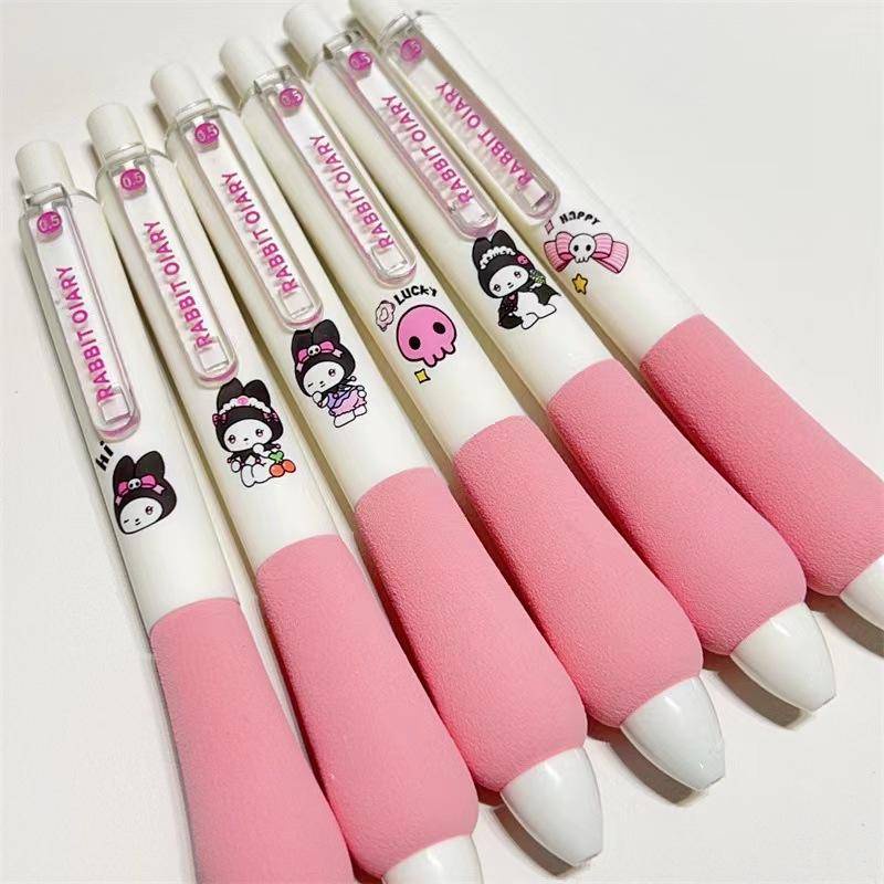 1 Bút Bi Ngòi 0.5mm Có Chi Tiết Sanrio Kuromi Dễ Thương