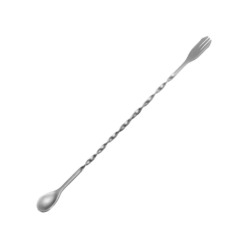 Muỗng Khuấy Cocktail / Trà Sữa / Cà Phê Hai Đầu Tay Cầm Dài 26cm Bằng Thép Không Gỉ Có Thể Điều