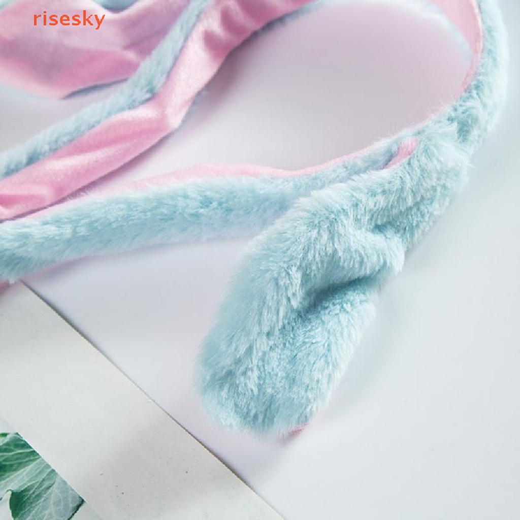 Băng Đô Tai Thỏ Nhồi Bông Ấm Áp Dễ Thương