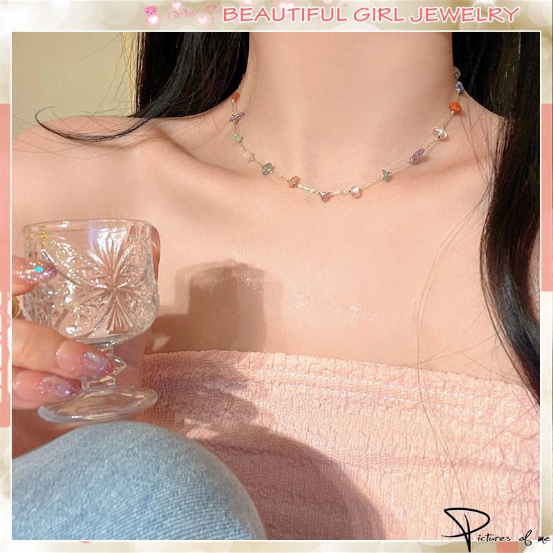 Vòng cổ Mặt Đá Thô Không Đều Màu Thời Trang Cho Nữ