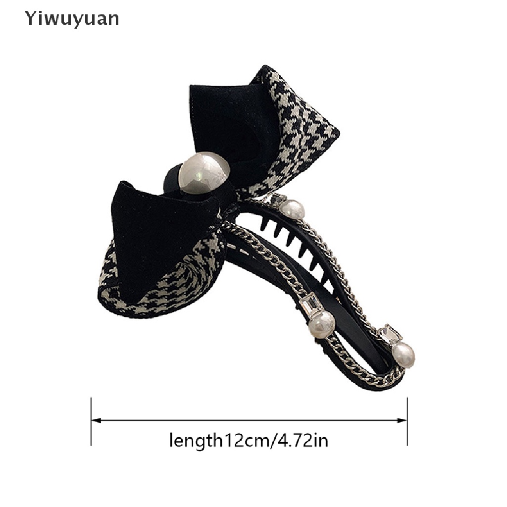 &lt; Yiwuyuan &gt; Kẹp Tóc Hình Nơ Đen Thanh Lịch Dành Cho Nữ Giảm Giá