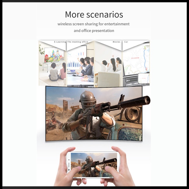 Thiết Bị Kết Nối Hdmi Không Dây Cho Điện Thoại Di Động Với Màn Hình HD