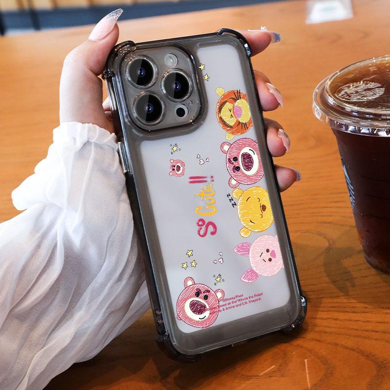 Ốp Điện Thoại TPU Mềm Trong Suốt Chống Sốc In Hình Động Vật Dễ Thương Cho IPhone 11 14 13 12 Pro Max XS X XR 7 + 8 6 6S Plus Sự Bảo Vệ