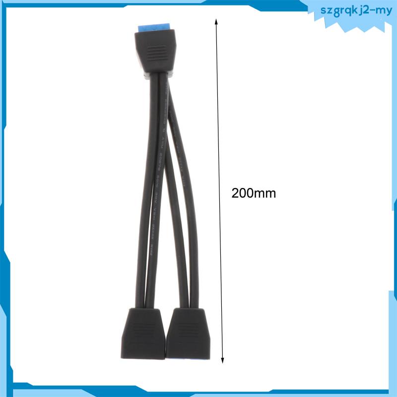 Cáp KếT NốI USB 19 Pin Sang 2 Lỗ CắM Cho Bo MạCh Chủ