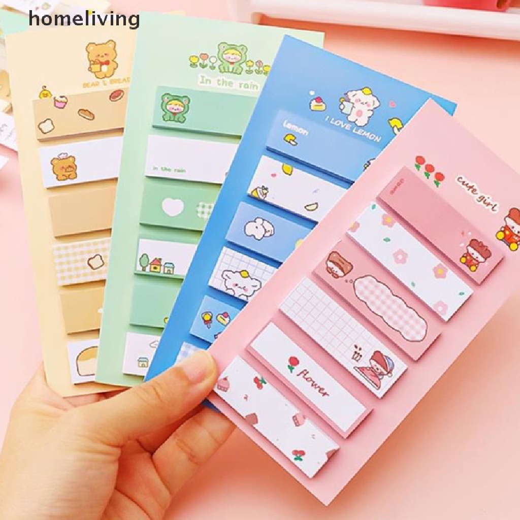 Bộ 120 Tờ Giấy Dán Ghi Chú Họa Tiết Hoạt Hình Dễ Thương DIY