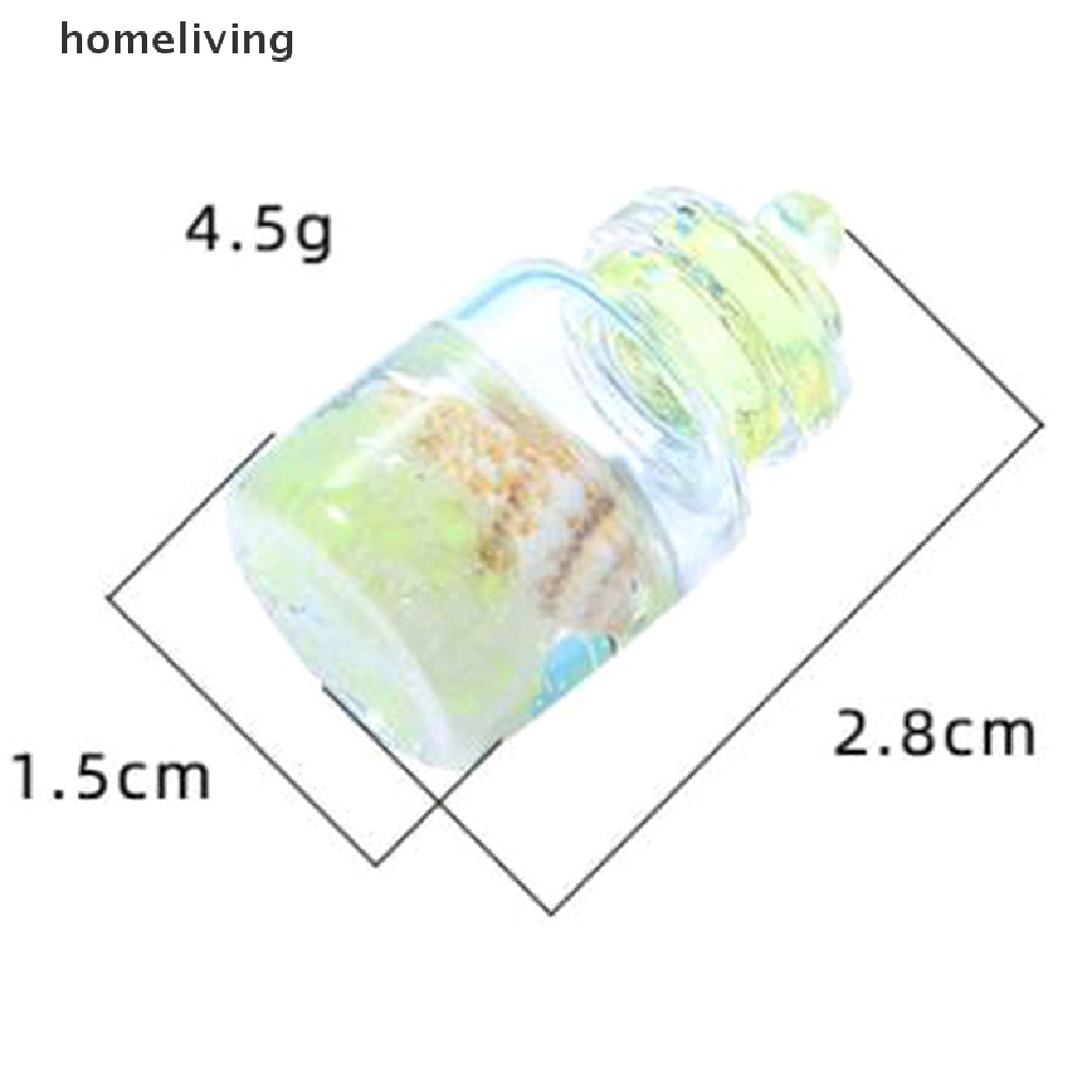 Bộ 5 Bình Thủy Tinh Mini Có Móc Khóa Trang Trí Sân Vườn