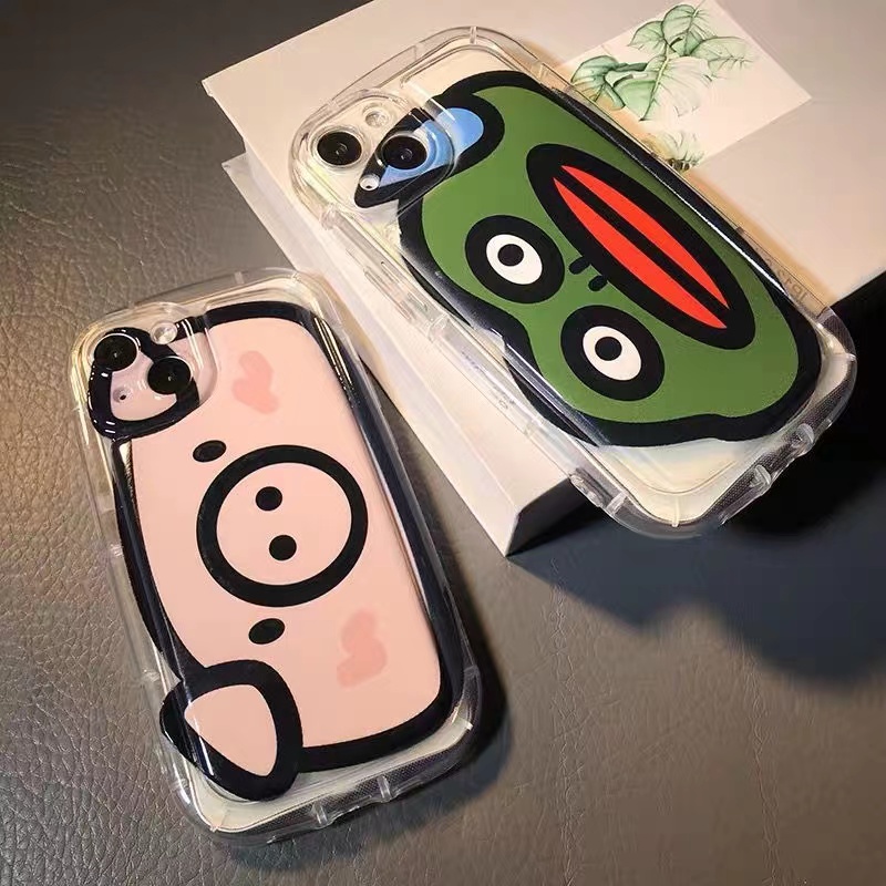 Ốp Điện Thoại Túi Khí Chống Sốc In Hình Heo Dễ Thương Cho Iphone 14 Plus 13 Pro Max 12 Mini 11 X Xs Xr 8 7