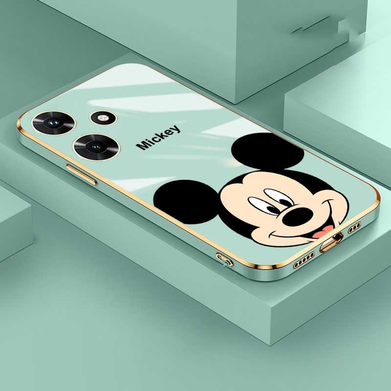 Ốp Điện Thoại Viền Vuông Mạ 6D Hình Chuột Mickey Tinh Tế Cho OnePlus Nord CE 3 Lite