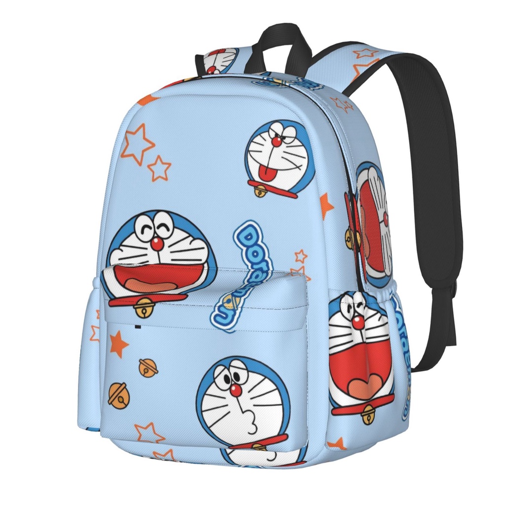 Ba Lô Đi Học Siêu Nhẹ Chống Thấm Nước In Họa Tiết Doraemon Đơn Giản Xinh Xắn