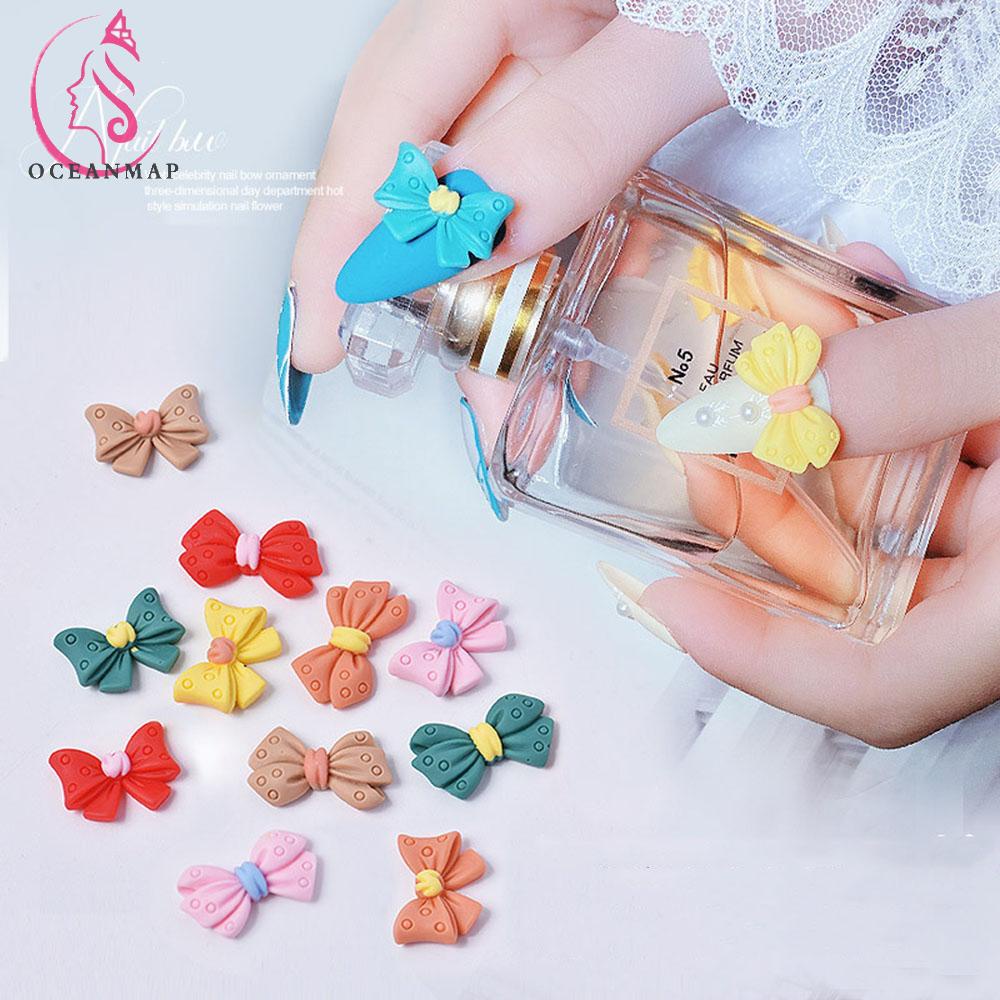 [Hàng mới về] Túi Phụ Kiện Trang Trí Móng Hình Nơ Xinh Xắn