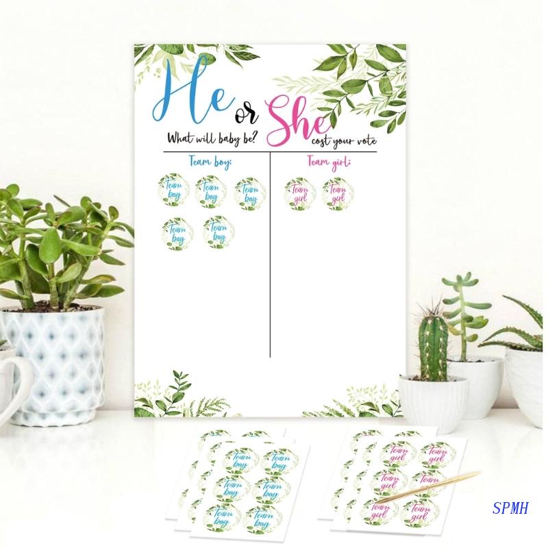 Bộ Thẻ Bài Trò Chơi Super Gender Reveal Vui Nhộn Dành Cho Bé