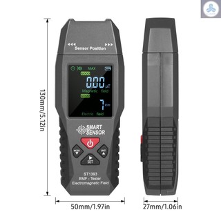 SMART SENSOR ST1393 EMF Meter Electromagnetic Field EMF Detector  Handheld Mini Digital LCD Electromagnetic Field Radiation Tester