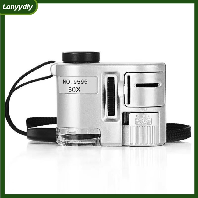 Kính Hiển Vi Mini Lanydiy 60x Có Đèn Led Và Túi Đựng Tiện Lợi