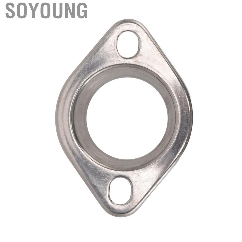 Soyoung 2.5in Manifold Collector Flange  Durable Stainless Steel 2 Bolt Exhaust Downpipe for Car