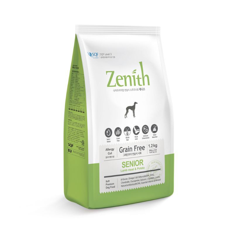 1.2kgTHỨC ĂN HẠT MỀM CHÓ GIÀ ZENITH SENIOR Cung cấp các dưỡng chất tốt cho sức khỏe của chó già.
