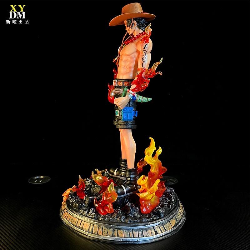 Mô hình nhân vật ACE hỏa quyền cao 42cm dáng đứng có 2 đầu thay thế | Figure anime one piece vua hải tặc đồ chơi mô hình