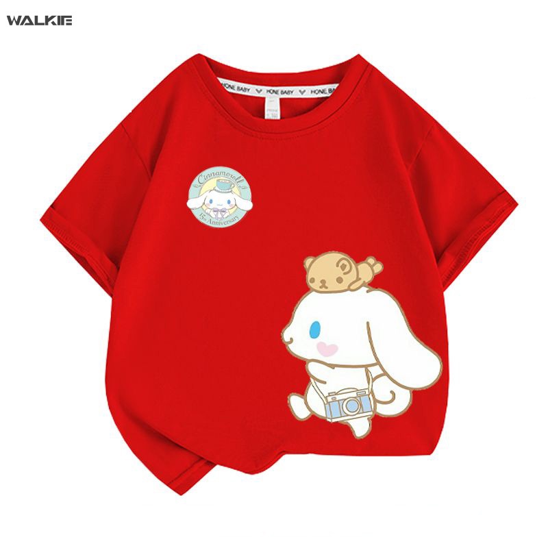 Áo Thun Cotton Tay Ngắn In Hình Cinnamoroll Dễ Thương Cho Nữ
