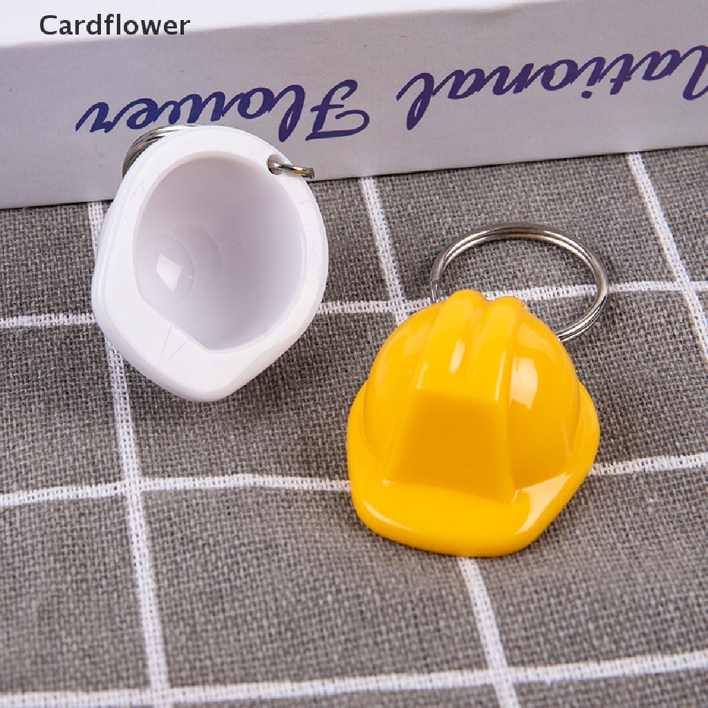 < Cardflower > Móc Khóa Mũ Bảo Hiểm Cứng An Toàn Sáng Tạo Làm Quà Tặng Trang Sức Chìa Khóa
