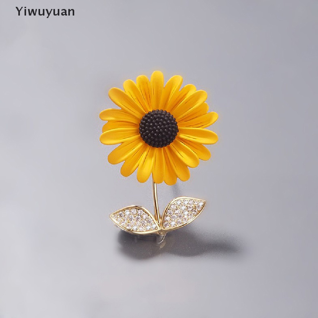 < Yiwuyuan > Ghim Cài Áo Hình Hoa Hướng Dương Tráng Men Unisex Làm Đẹp Văn Phòng Bán Chạy