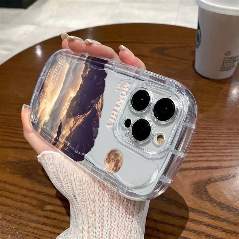 ✅Ốp Điện Thoại Mềm Trong Suốt Chống Sốc Hình Núi Tuyết Cho Apple Iphone 13 iPhone14xr / promax127 / 8p / 11