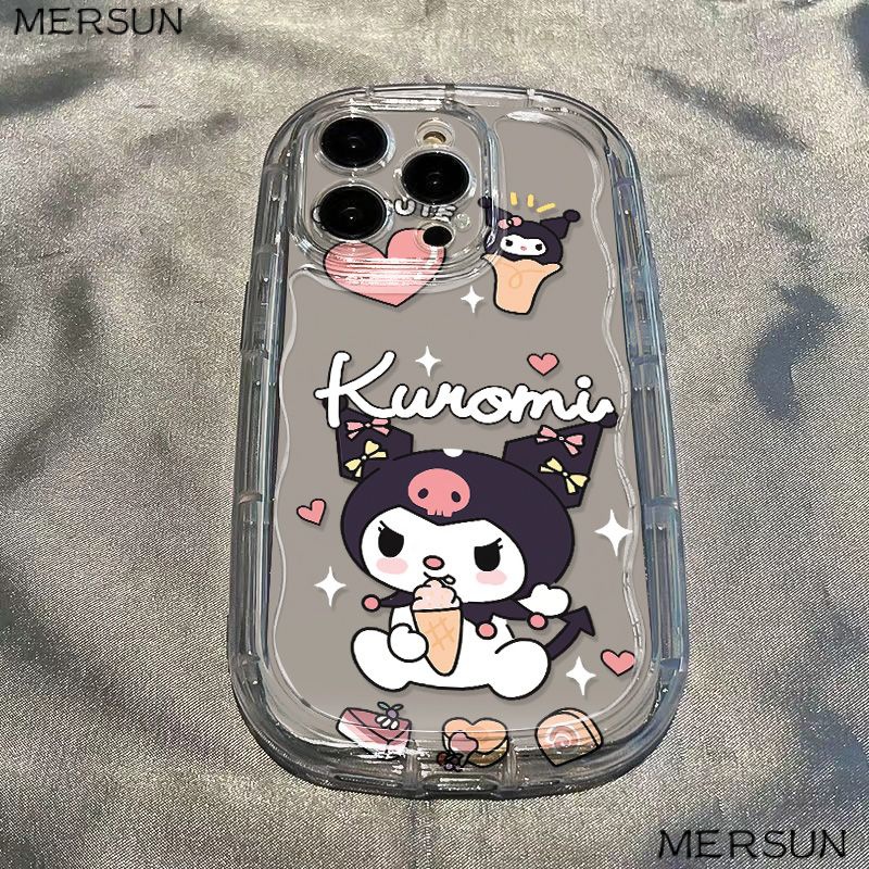 ✅Ốp Điện Thoại Mềm Trong Suốt Họa Tiết Que Kem Kuromi Cho Iphone 11 / xr 7 promax13 / 8p 14 12 xs J0VG