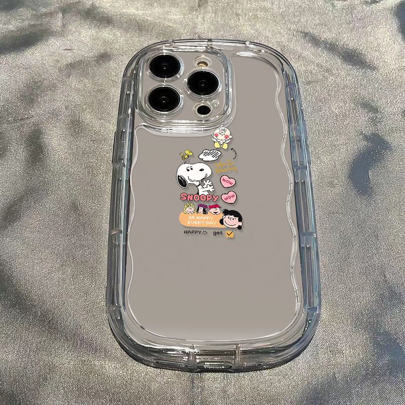 ✅Ốp Điện Thoại Mềm Trong Suốt Chống Sốc In Hình Snoopy Cho Iphone 14 Xr / promax 8P 1113 712 xs