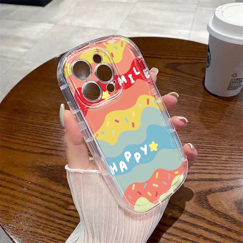 ✅Ốp Điện Thoại Mềm Trong Suốt In Chữ Tiếng Anh 13 Màu Cầu Vồng Cho Iphone 14 / 11 7 Xs xr / 12 8p / 5DL8