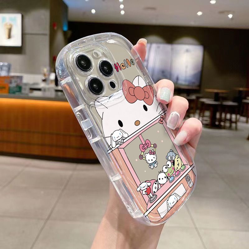 ✅Ốp Điện Thoại Mềm Trong Suốt Chống Sốc In Hình Mèo Hello Kitty Cho Iphone xr8p / 7 / 1213xs / 14 promax 11 KXTH