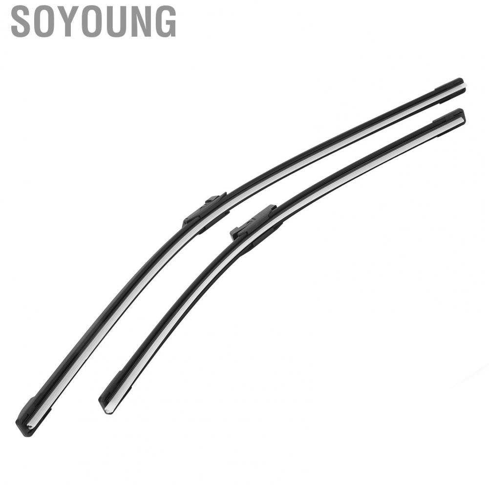 Soyoung Windscreen Wiper Blades  Waterproof Windshield Safely Driving Black Duarable for Car