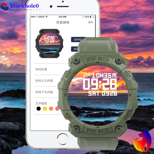 Bộ Đồng Hồ Thể Thao Thông Minh Màn Hình Màu HD 1.44 Inch Giám Sát Nhịp Tim &amp; Huyết Áp Cho Nam &amp;