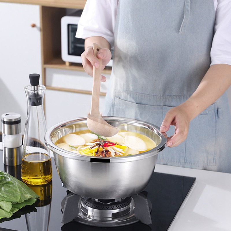 Bộ Tô Đựng Thức Ăn Ráo Nước Bằng Thép Không Gỉ 304