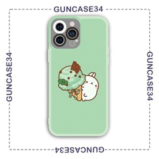 Ốp iphone cạnh vuông Guncase34 molang and ice cream 6/6s/7/7plus/8/8plus/x/xr/xs/11/12/13/pro/plus/promax/14prm