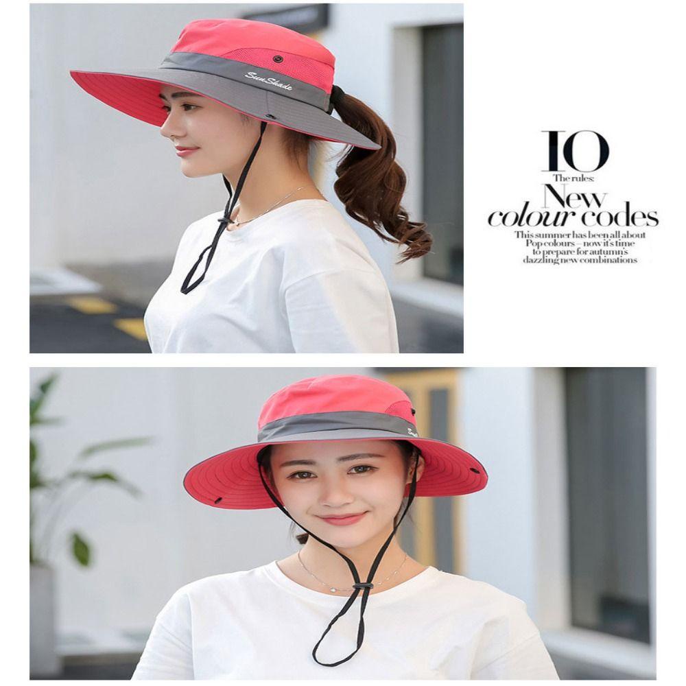 Mũ Xô Chống Nắng UV Có Dây Xích Điều Chỉnh Được Bảo Vệ Khi Câu Cá Ngoài Trời