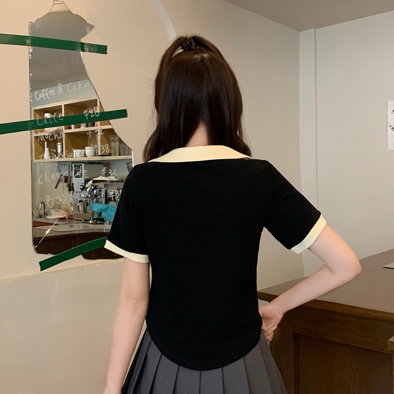 Áo polo Ngắn Tay In Họa Tiết Hoạt Hình Thời Trang Dành Cho Nữ