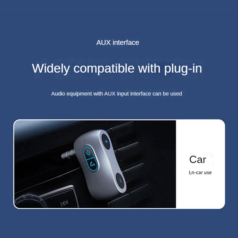 1 Bộ Chuyển Đổi Bluetooth 5.0 Aux Bluetooth 5.0 2 Trong 1 Pin 16H Cho Xe Hơi
