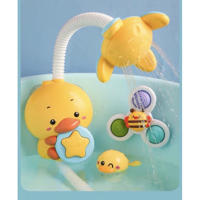 Đồ Chơi Vịt Phun Nước, Đồ Chơi Nhà Tắm Vòi Sen Vịt cho bé giúp bé tắm được thêm phần thú vị