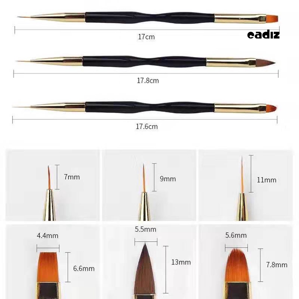 Cọ Hai Đầu Bằng Nhựa Siêu Nhẹ Dùng Trang Trí Móng Nghệ Thuật