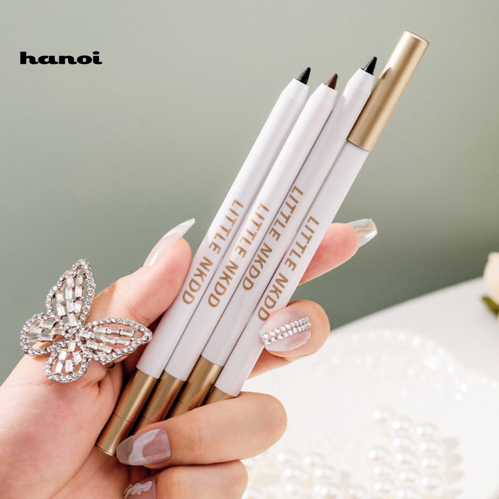 Bút Kẻ Mắt Dạng Gel Màu Đen Nhanh Lên Màu Phong Cách Cổ Điển Kèm Đồ Chuốt Tiện Lợi