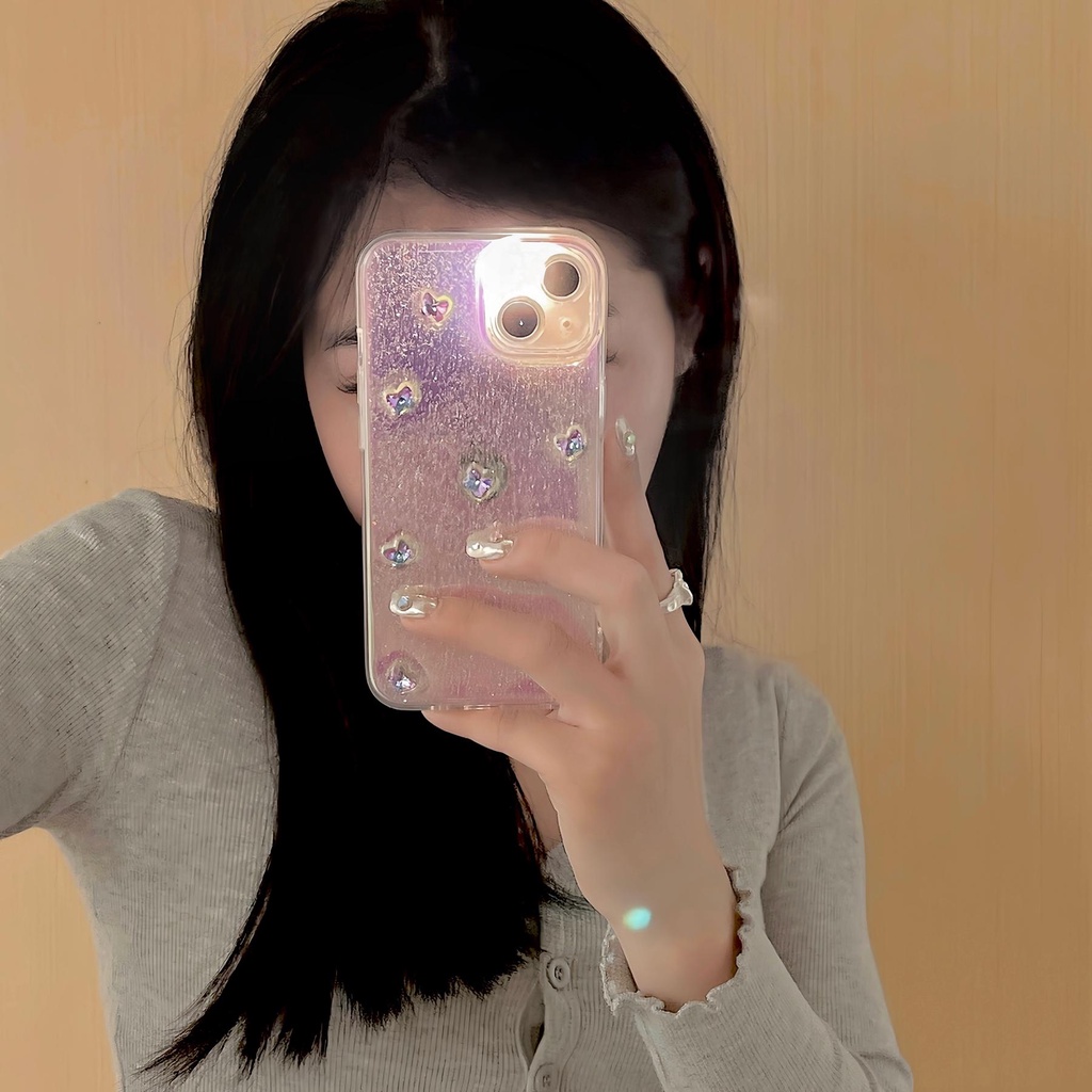 Ốp Điện Thoại TPU Silicon Mềm Trong Suốt Chống Sốc Phối Kim Tuyến Hình Bướm 3D Cho iPhone 14 Pro Max 13 12 11