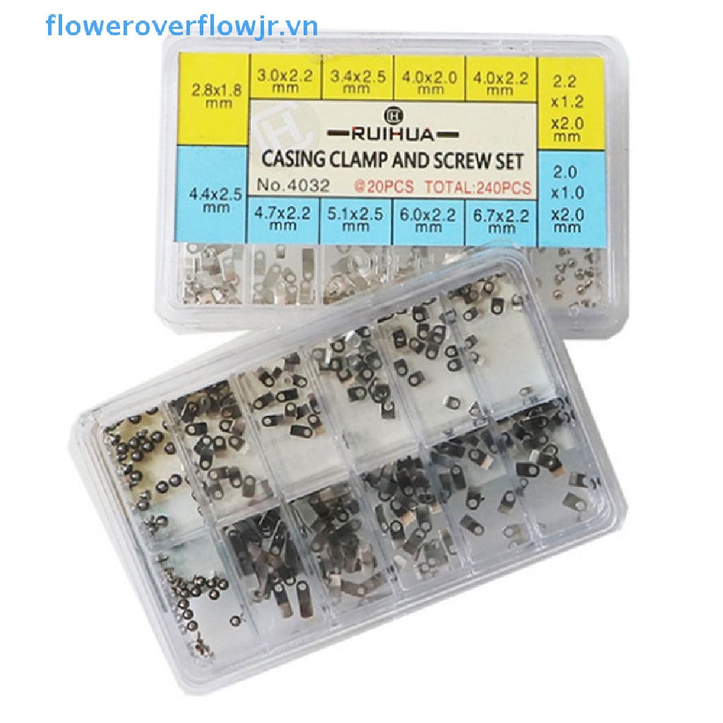 Bộ 240 Ốc Vít 10 Kích Cỡ Thay Thế Sửa Chữa Đồng Hồ ETA 2824 2834 2826 2836