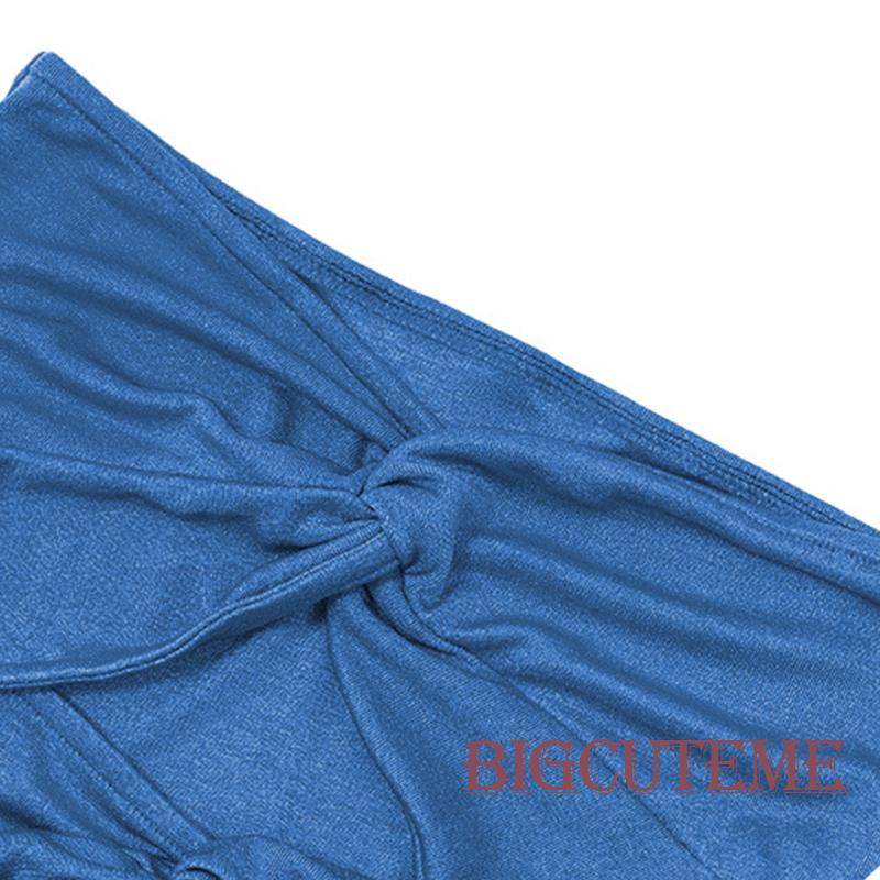 [] - Áo Croptop Hở Vai Hở Lưng Màu Trơn Thắt Nút Thời Trang Đường Phố Câu Lạc Bộ Đường Phố Cho Nữ