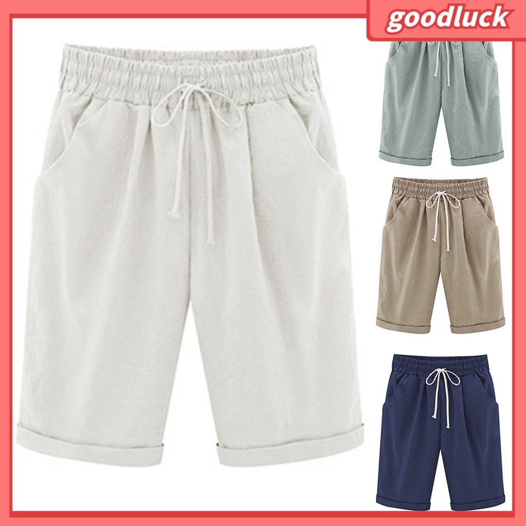 Quần Đùi Thể Thao Dáng Rộng Có Túi Màu Trơn Dành Cho Nữ